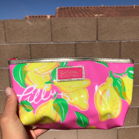 Lily Pulitzer for Estée Lauder Lemon Make-Up Cosmetic Bag - Picture 1 of 3